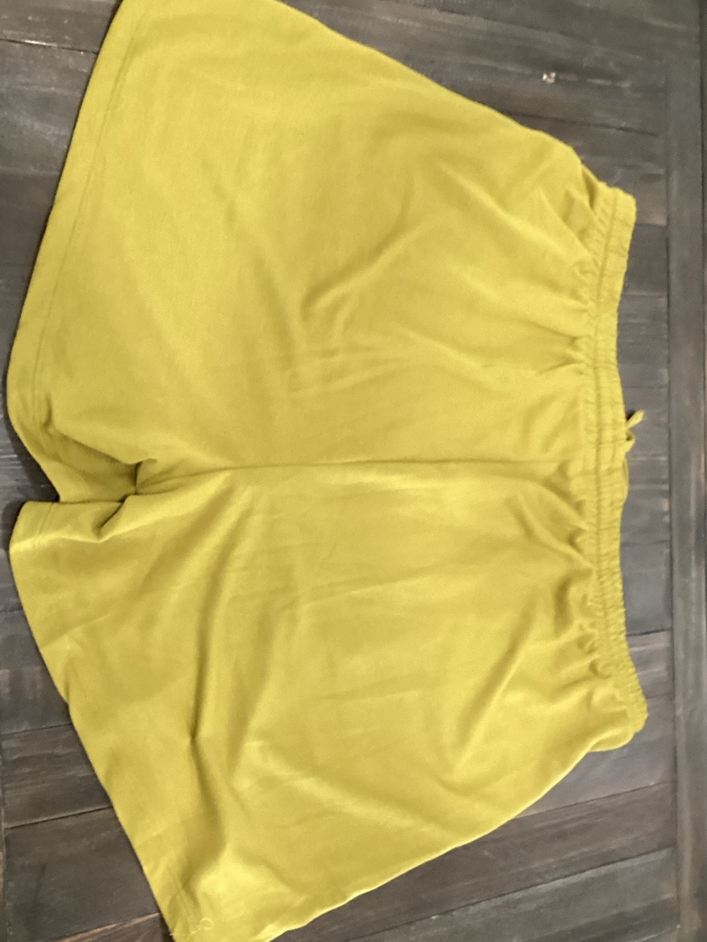 Zenana Outfitters Mustard Drawstring Knit Lounge Shorts - Picture 7 of 8